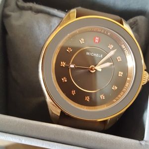 Michele Rose gold watch